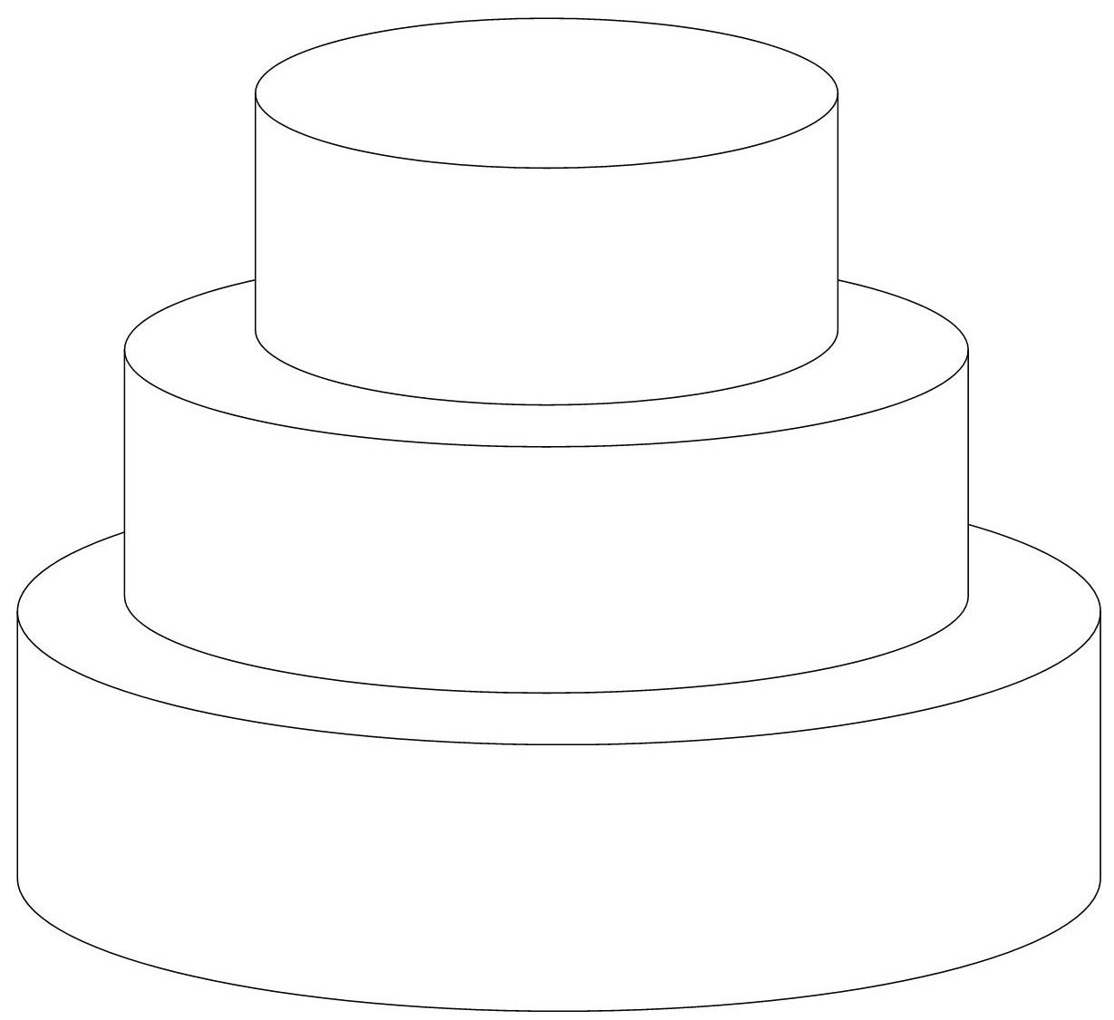 Tiered Cake Coloring Coloring Pages
